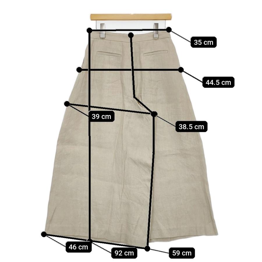 saqui 23SS09 サイズ38 リネン タック ワイド パンツ 23SS