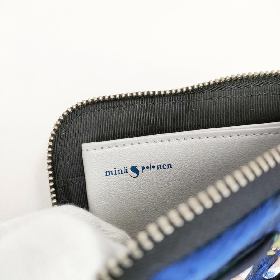 mina perhonen/Spologum 新品 EV0824 mina Spolonen transceiver 財布 定27500円 ネイビー レディース ミナペルホネン/スポロガム【中古】5-0603G♪ mina perhonen（ミナペルホネン） mina perhonen/Spologum 新品 EV0824