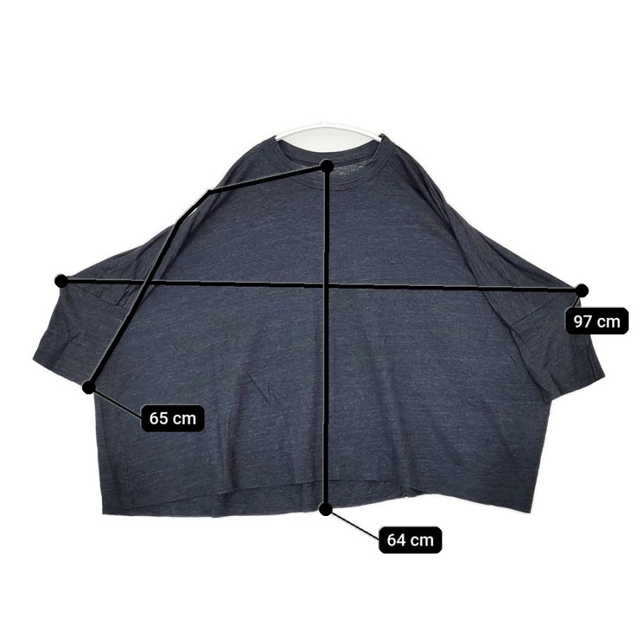 45R 45R/45rpm 5057317 リネン天竺のビッグTシャツ（インディゴ）定価  