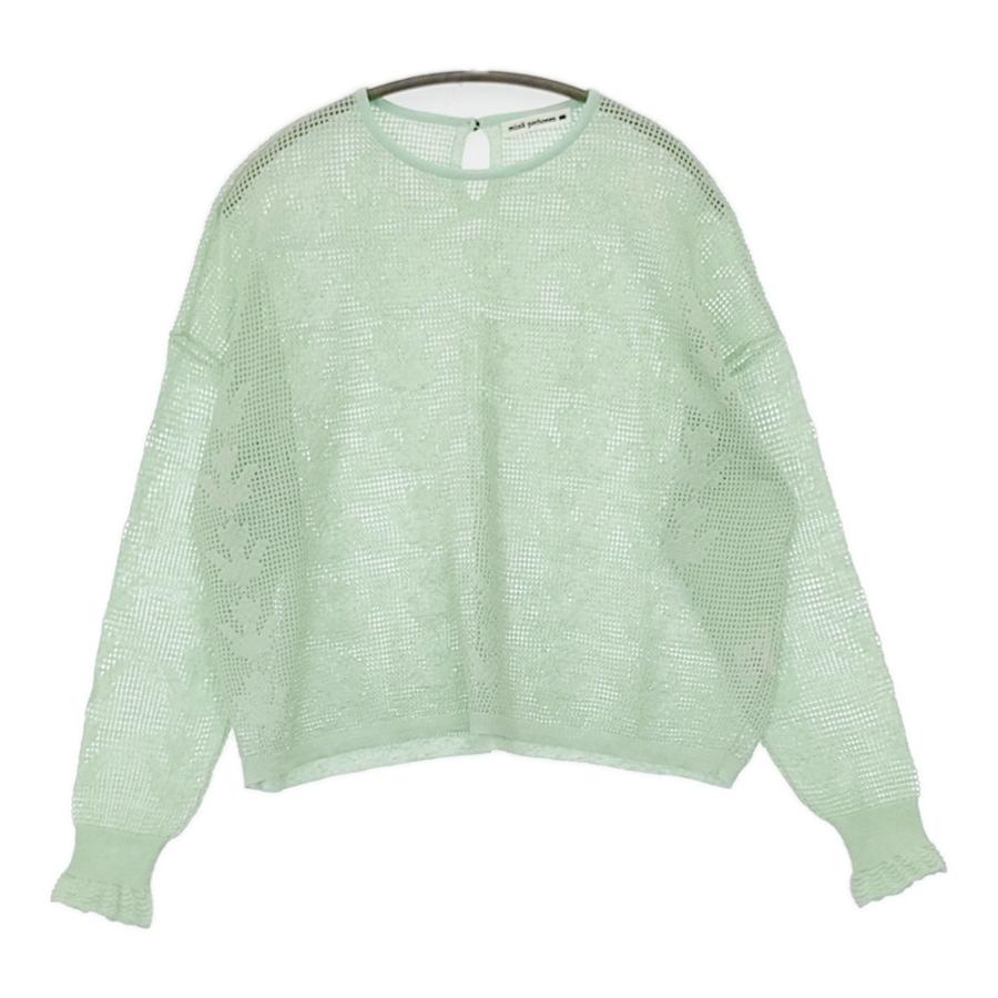 mina perhonen tulip 定価57200円 acs8901 mint サイズ40 クルーネック ニット 24SS ライトグリーン レディース ミナペルホネン【中古】5-0614M♪ mina perhonen（ミナペルホネン） mina perhonen tulip 定価57200円