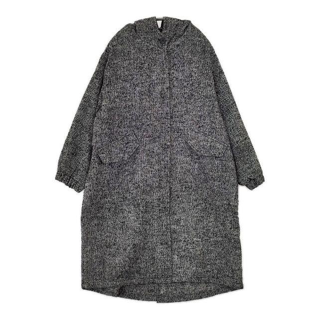 mizuiro-ind フード付きワイドコート ネップミックス オーバーサイズ コート 24AW グレー レディース ミズイロインド【中古】5-1113T∞ mizuiroind（ミズイロインド） mizuiro-ind フード付きワイドコート