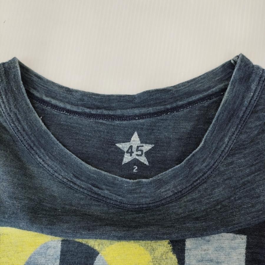 45R 45R/45rpm サイズ2 半袖Tシャツ カットソー ネイビー