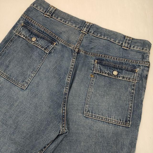 45R/45rpm ライ麦デニムのブッシュパンツ（インディゴ 淡）34サイズ  定価41800円 デニムパンツ ブルー レディース フォーティーファイブアールピーエム【中古】5-1006G∞ 45R（フォーティファイブアール） 45R/45rpm ライ麦デニムのブッシュ