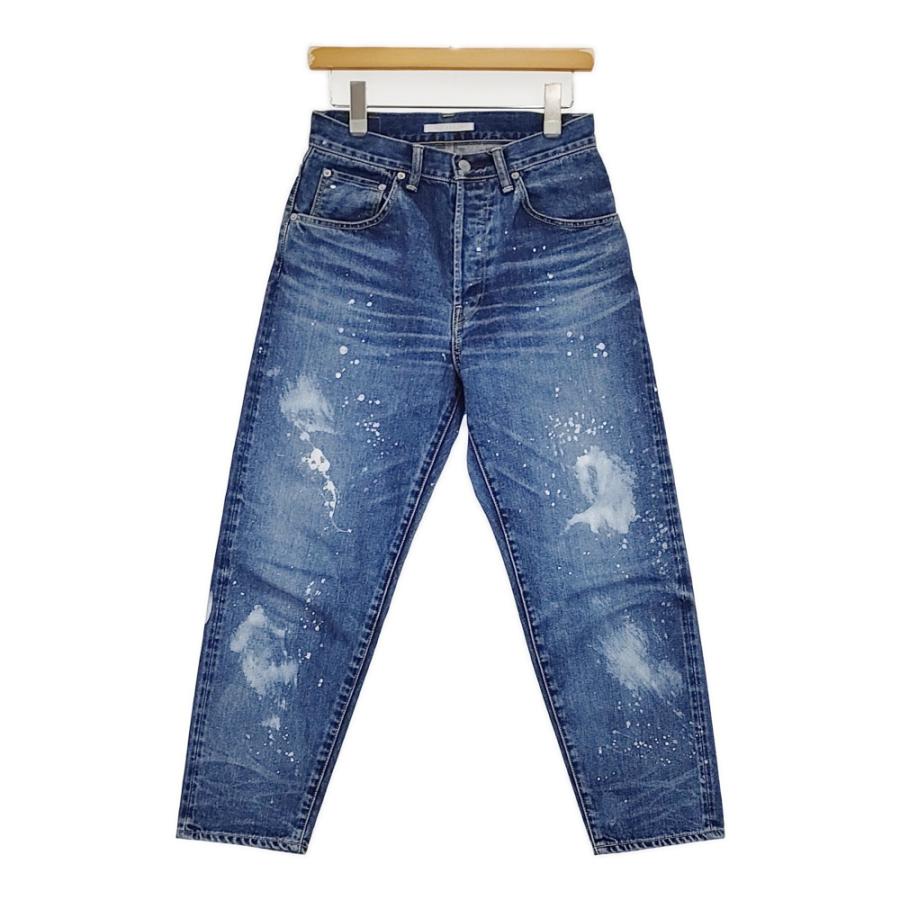 HATSKI 別注ルーズテーパードデニム ナイモノねだり 定価35200円 ヴィンテージウォッシュ デニムパンツ ブルー レディース ハツキ【中古】5-0628G♪ HATSKI 別注 ルーズテーパードデニム ナイモノねだり 定価35200円
