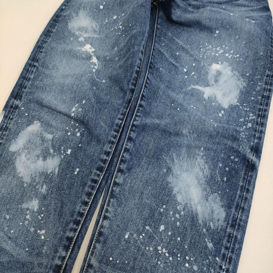 HATSKI 別注ルーズテーパードデニム ナイモノねだり 定価35200円 ヴィンテージウォッシュ デニムパンツ ブルー レディース ハツキ【中古】5-0628G♪ HATSKI 別注 ルーズテーパードデニム ナイモノねだり 定価35200円