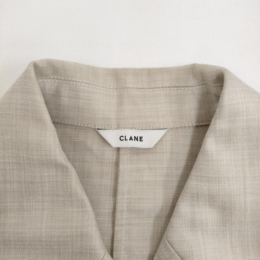 CLANE - CLANE スリーブスリットジャケット 定価28600円 10108-3072 テーラードジャケット ベージュ レディース クラネ【中古】5-0628S♪ CLANE スリーブスリットジャケット 定価28600円 10108-3072 テーラード