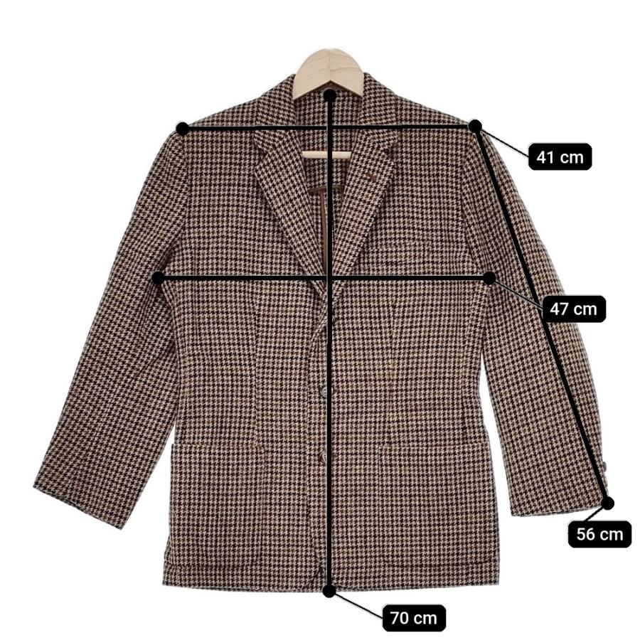 MEN'S BIGI（メンズビギ） 千鳥格子 ツイード 肩パッド入り サイズS