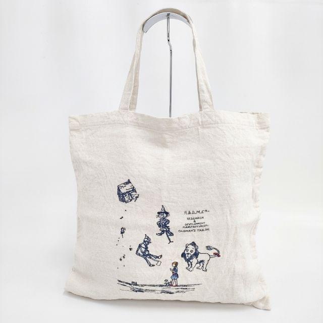 R&D.M.Co- OZエンブロイダリィトートバッグ オズの魔法使い 定価20900円 刺繍 トートバッグ キナリ レディース オールドマンズテーラー【中古】5-1112G∞ R&D.M.Co- OZエンブロイダリィトートバッグ オズの魔法使い 定価20900
