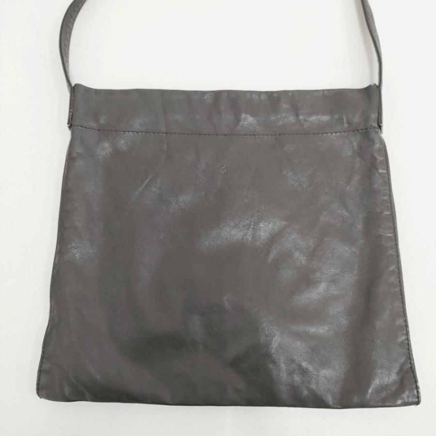 ARTS&SCIENCE レザー巾着バッグ グレー アーツアンドサイエンス