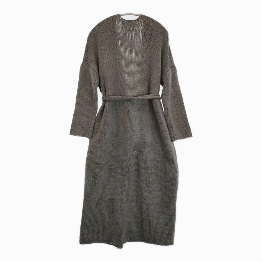 evam eva ウールヤクローブ サイズM E183K182 定価56000円 ロング カーディガン グレー レディース エヴァムエヴァ【中古】5-1103T♪ evam eva（エヴァムエヴァ） ウールヤクローブ サイズM E183K182 定価