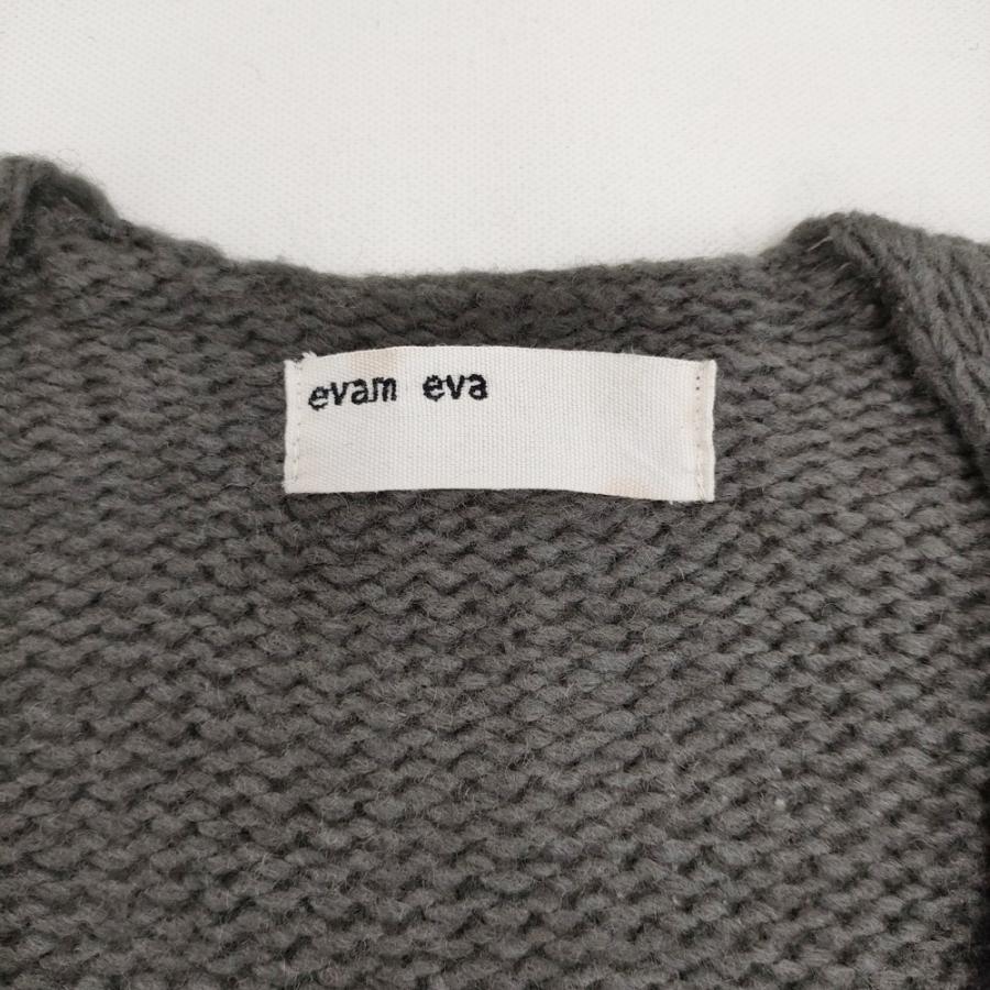 evam eva ウールヤクローブ サイズM E183K182 定価56000円 ロング カーディガン グレー レディース エヴァムエヴァ【中古】5-1103T♪ evam eva（エヴァムエヴァ） ウールヤクローブ サイズM E183K182 定価