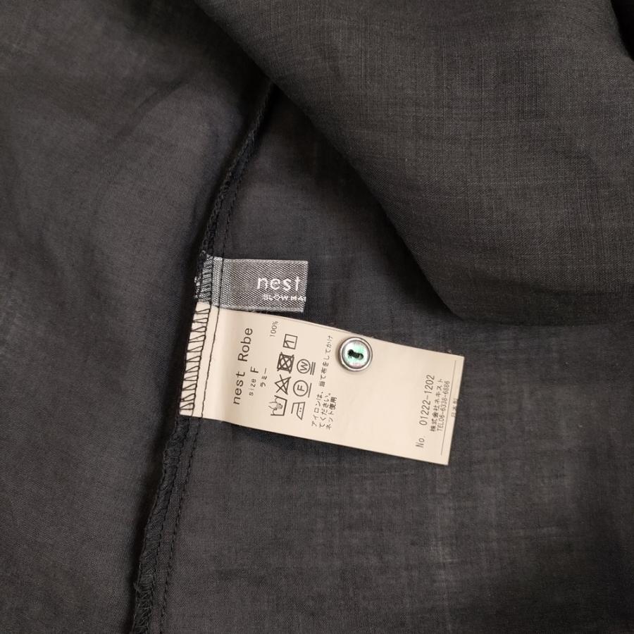 nest Robe 01222-1202 ラミー付け襟 22SS ギャザー 長袖 ブラウス  
