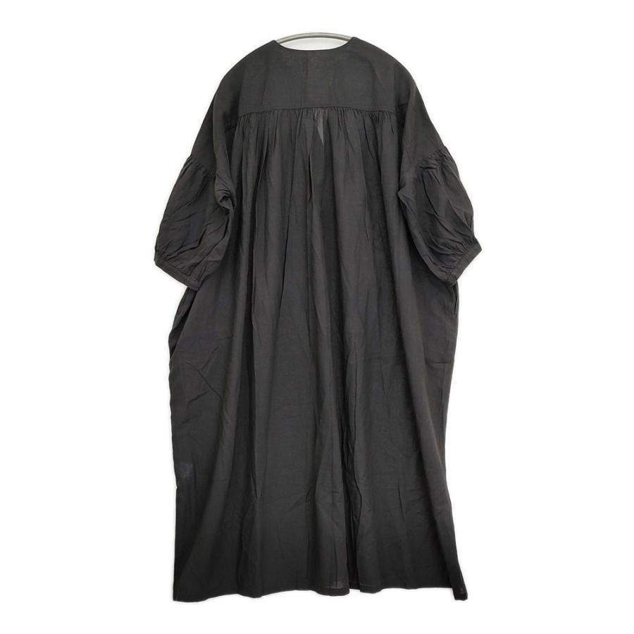 エヴァ厶エヴァ evam eva リネン100% Vネックワンピース ブラック evam eva(エヴァム エヴァ) vie【2020aw新作】ライジングリネン