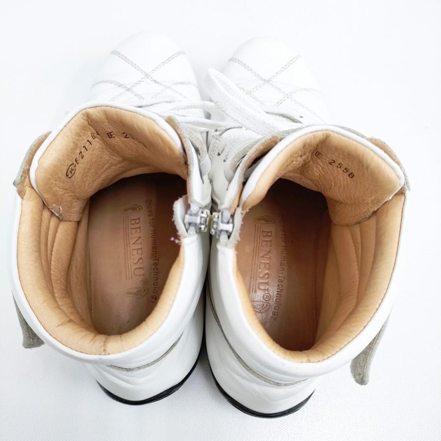 BENESU レザー アンクルブーツ サイドジップ 定価52800円 サイズ255