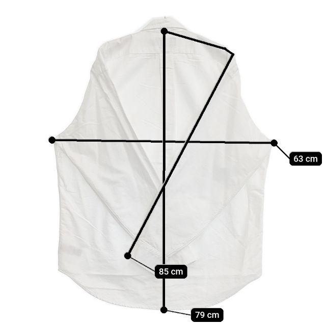 POLO RALPH LAUREN ビッグシャツ オックス ボタンダウン 長袖シャツ ホワイト メンズ ポロ・ラルフローレン【中古】5-1201M∞ POLO RALPH LAUREN（ポロ・ラルフローレン） ビッグシャツ オックス