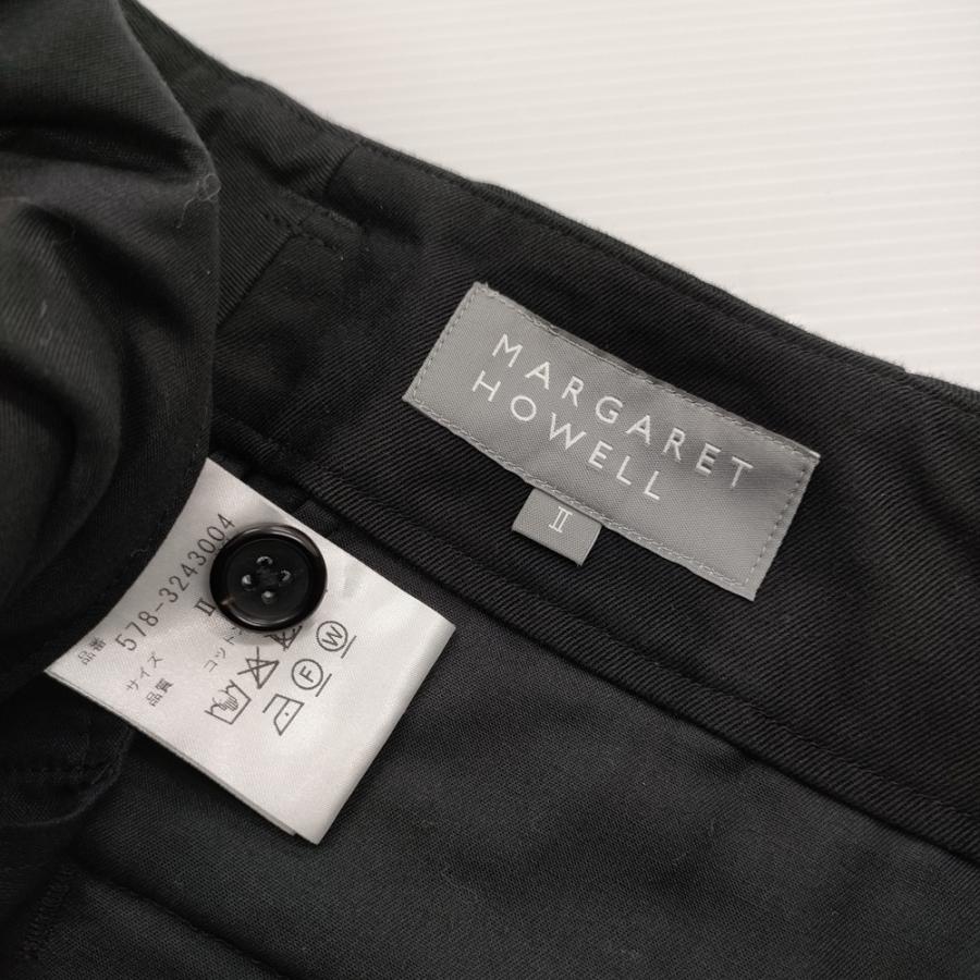 MARGARET HOWELL ORGANIC COTTON TWILL 2 578-3243004 定価38500円 パンツ 23AW ブラック マーガレットハウエル 5-1018G 267450_2