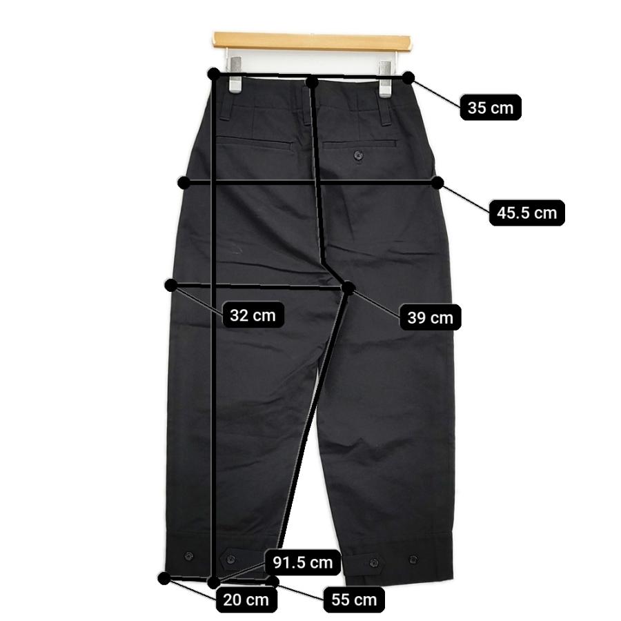 MARGARET HOWELL ORGANIC COTTON TWILL 2 578-3243004 定価38500円 パンツ 23AW ブラック マーガレットハウエル 5-1018G 267450_6