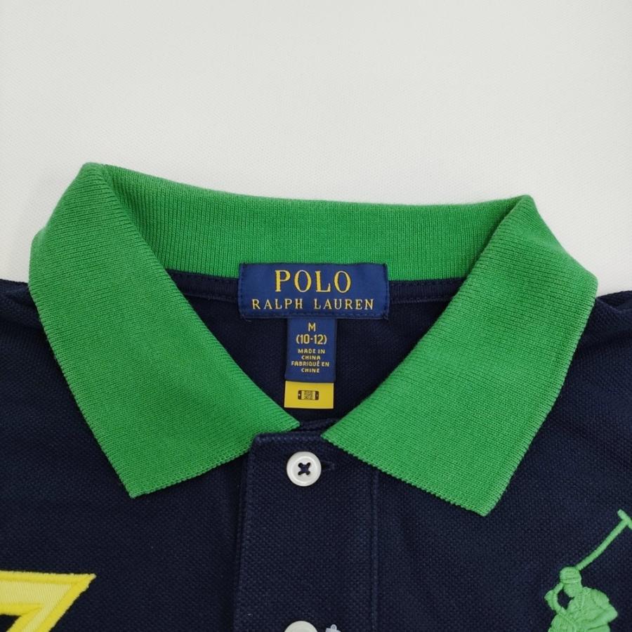 ラルフローレン　M'(10-12) RALPH LAUREN ビッグポニー ナンバリング 切替 サイズM 10-12 キッズ