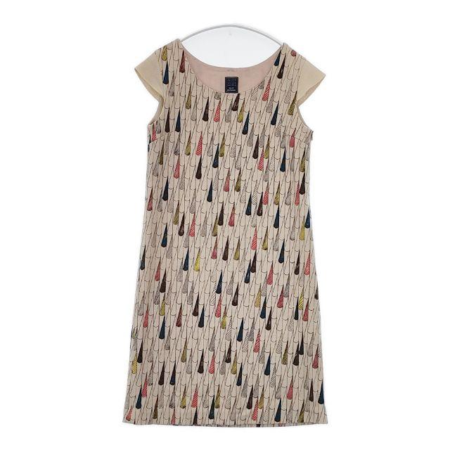 mina perhonen sunny rain ウール La3458 半袖ドレス ワンピース ベージュ マルチカラー レディース ミナペルホネン【中古】5-1004T∞ mina perhonen（ミナペルホネン） mina perhonen sunny rain ウール