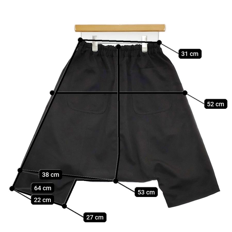 BLACK COMME des GARCONS サルエルハーフパンツ ショーツ 1K-P023 XS