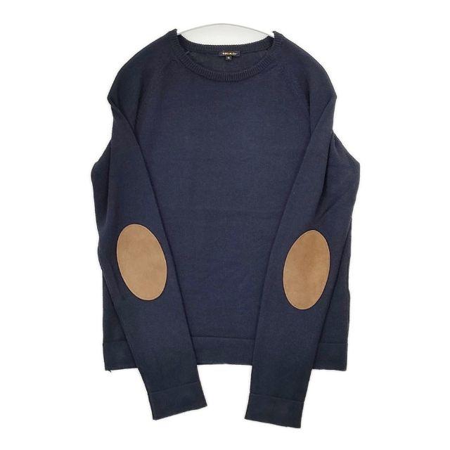 R&D.M.Co- カシミヤ混 エルボーパッチ セーター ニット ネイビー  