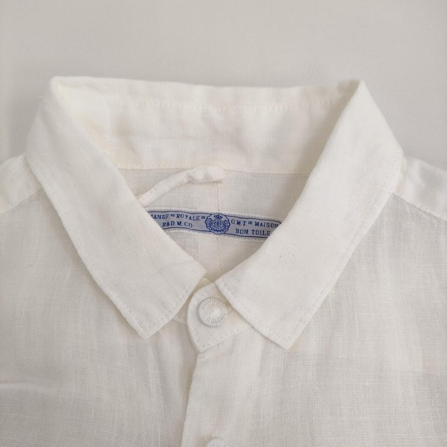 R&D.M.Co- リネン 長袖シャツ ホワイト オールドマンズテーラー 5  