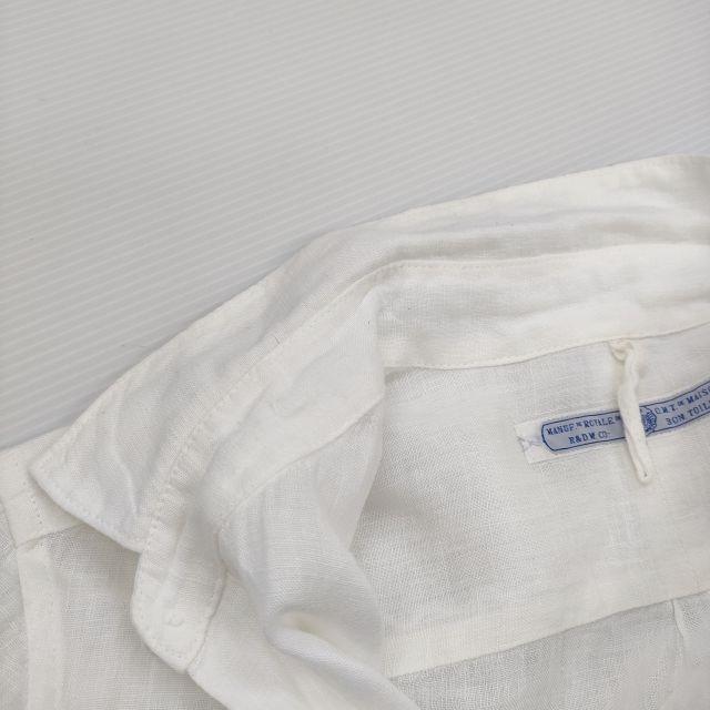 R&D.M.Co- リネン 長袖シャツ ホワイト オールドマンズテーラー 5  