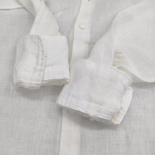 R&D.M.Co- リネン 長袖シャツ ホワイト オールドマンズテーラー 5  