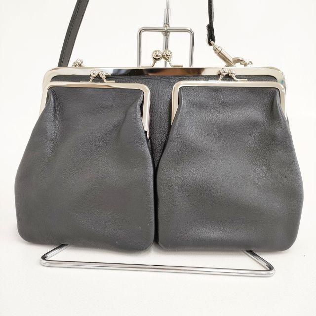 R&D.M.Co- レザー がま口ショルダーバッグ 定価66000円 ショルダー