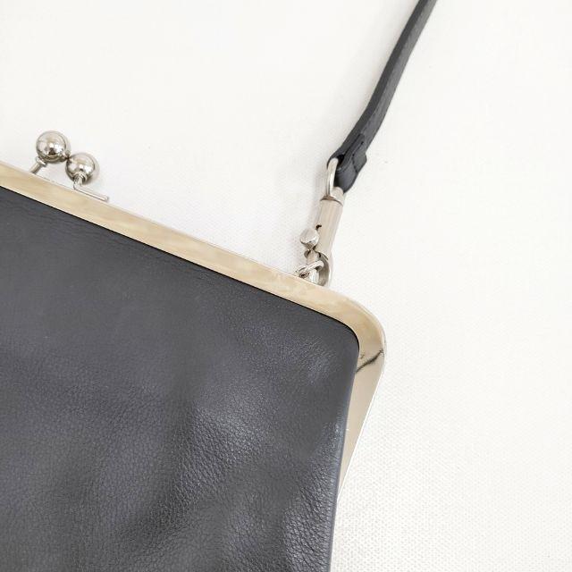 R&D.M.Co- レザー がま口ショルダーバッグ 定価66000円 ショルダー