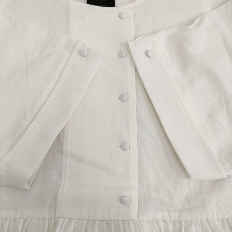 オオカミとフクロウ オオカミと月を読むノアン 定価14520円 PO-2557 ブラウス シャツ 24SS ホワイト レディース【中古】5-0815S♪ オオカミとフクロウ オオカミと月を読むノアン 定価14520円 PO-2557