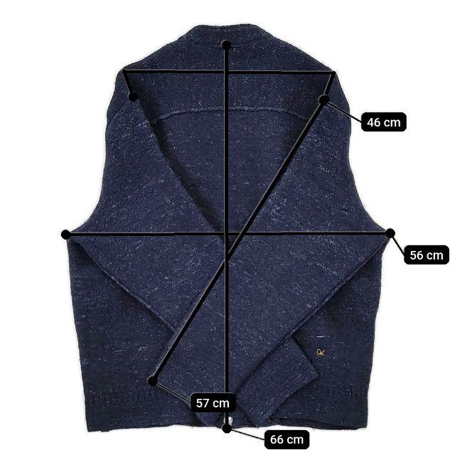 45R/45rpm 縮絨メルトンの908ライダース サイズ3 定価74800円 ニット ブルゾン ネイビー レディース フォーティーファイブアールピーエム【中古】5-1119T∞ 45R（フォーティファイブアール） 45R/45rpm 縮絨メルトンの908