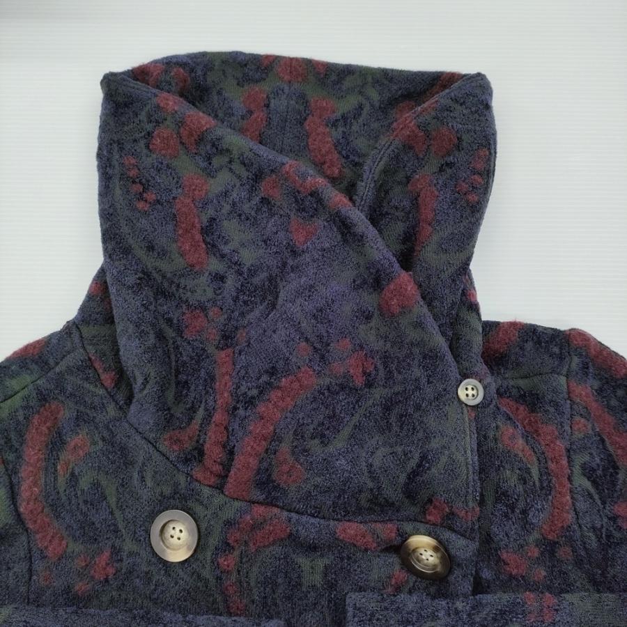 COSA-NOSTRA ペイズリー柄 572342D サイズ42 コート ネイビー ワイン  