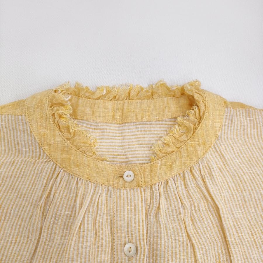 美品　nest Robe デッドストックリネンコンビブラウス nest Robe（ネストローブ） デッドストックリネンコンビブラウス 定価