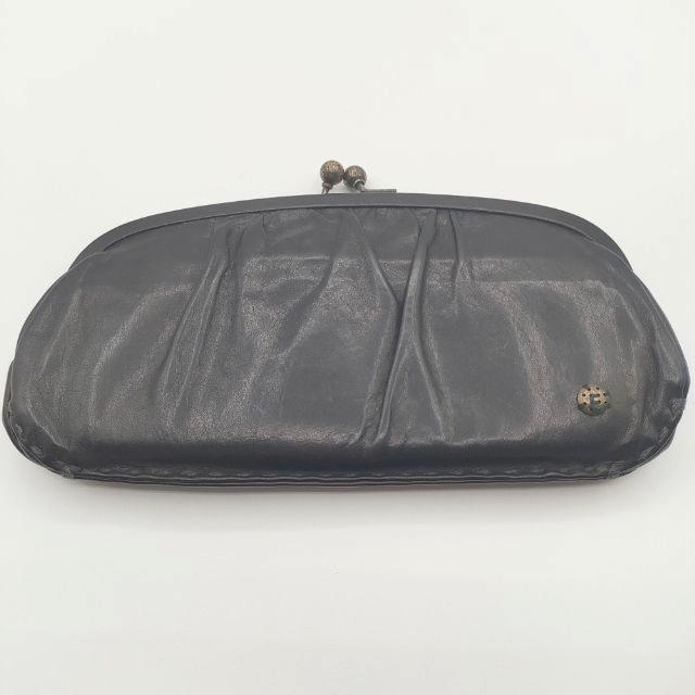 ebagos レザーがま口ウォレット 長財布 ブラック レディース エバゴス【中古】5-1012G∞ ebagos レザーがま口ウォレット 長財布 ブラック エバゴス 5-1012G