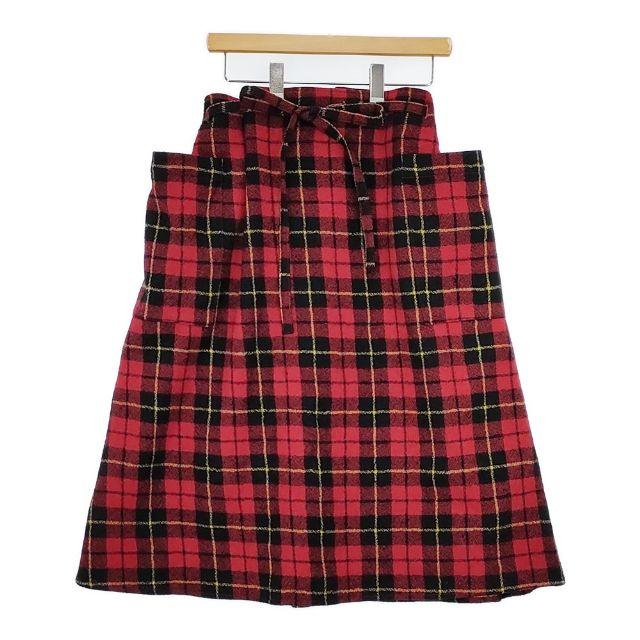 R&D.M.Co- 未使用品 ウールタータンチェックストリングスカート 定価53900円 スカート レッド レディース オールドマンズテーラー【中古】5-1127T∞ R&D.M.Co- 未使用品 ウールタータンチェックストリングスカート 定価