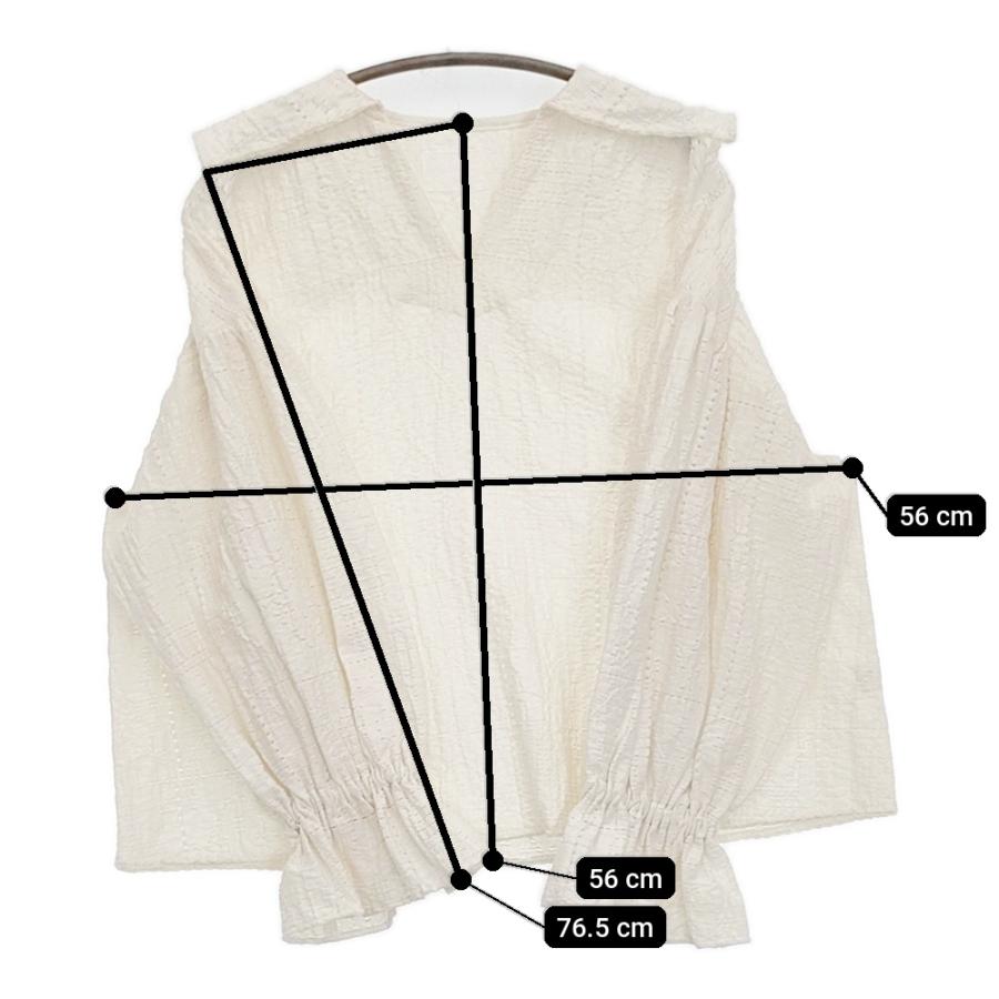 qiri ギャザースリーブブラウス 定価28600円 63-01-BL-006-24-2 刺繍 ジャカード ブラウス シャツ 24SS キナリ レディース キリ【中古】5-0902M♪ qiri ギャザースリーブブラウス 定価28600円 63-01-BL-006-24-2 刺繍