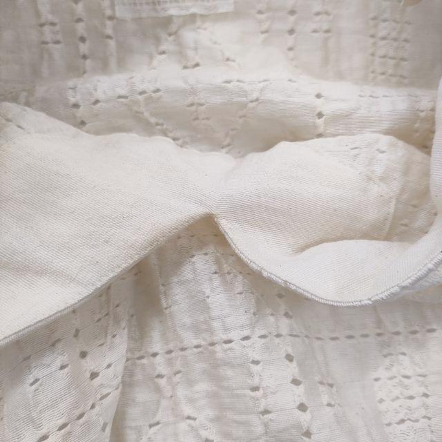 qiri ギャザースリーブブラウス 定価28600円 63-01-BL-006-24-2 刺繍