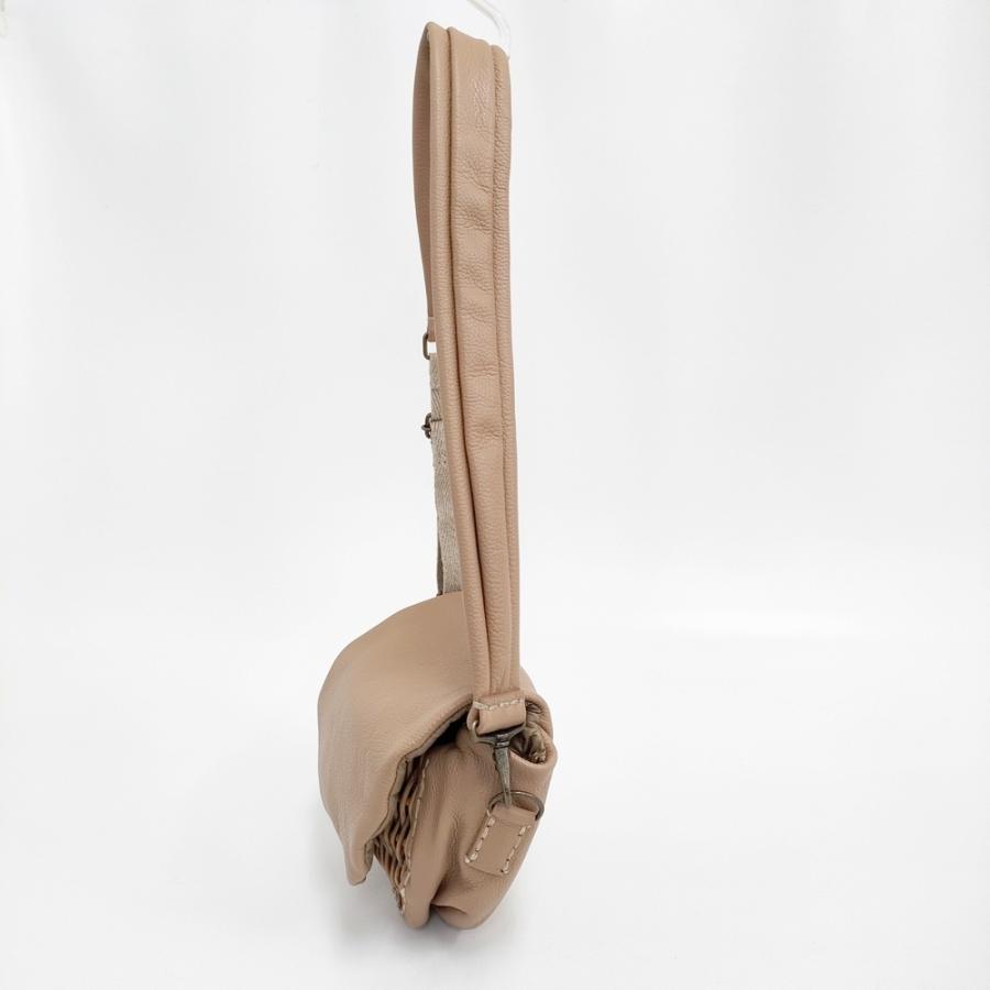 ebagos Summer Break フニュシュリンク ボディーバッグＳ 定価79200円  ショルダー かごバッグ 25SS ベージュ エバゴス 5-0829G 269249の画像