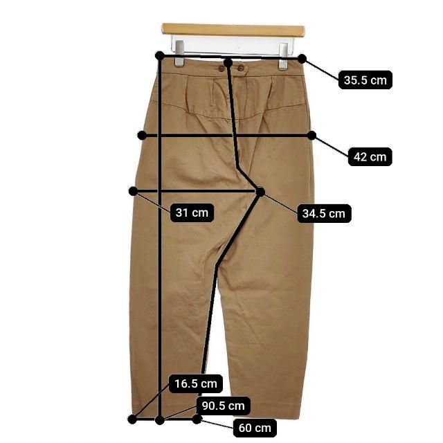 YAECA（ヤエカ） YAECA WRITE 90605 リネン混 パンツ ブラウン KHAKI 5
