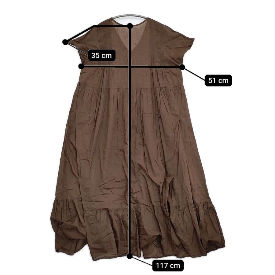SLOBE IENA コットンボイルピンタックティアードワンピース 定価13200