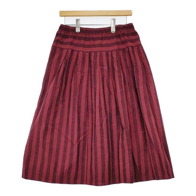 ヤンマ産業 YAMMA 会津木綿 タックスカート おさむ縞 ロングスカート