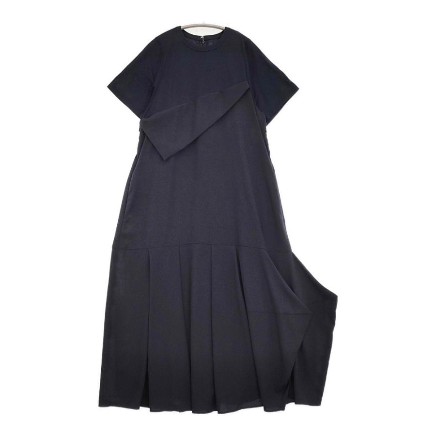 ENFOLD 未使用品 CUT LAYERED DRESS 定価47300円 サイズ36 ワンピース 25SS ダークネイビー レディース エンフォルド【中古】5-0926S♪ ENFOLD（エンフォルド） 未使用品 CUT LAYERED DRESS 定価47300円