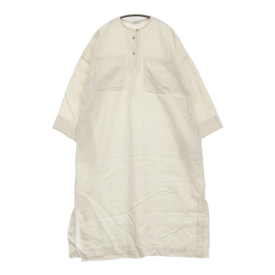 ARTS&SCIENCE 0231-L5188-1113 サイズ1 ラミーヘンプ サイドスリットワンピース 23SS オフホワイト レディース アーツ&サイエンス【中古】5-0926M♪ ARTS & SCIENCE（アーツアンドサイエンス） ARTS&SCIENCE 0231-L5188
