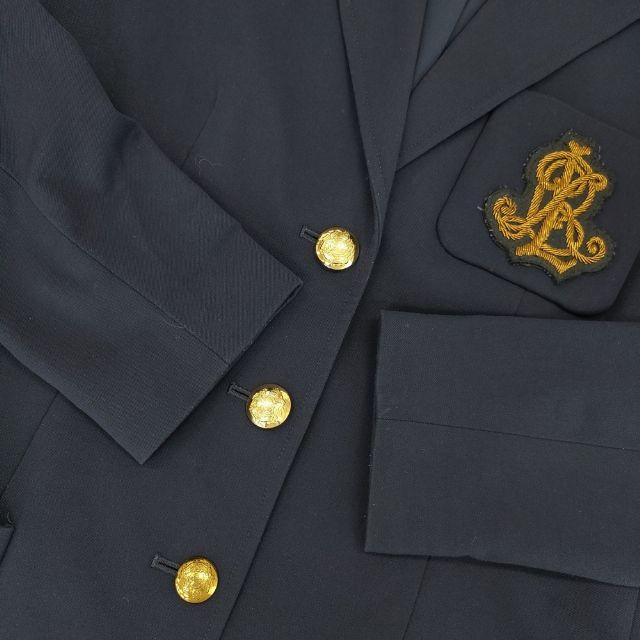 RALPH LAUREN Lauren Ralph 紺ブレザー ワッペン 金ボタン テーラード