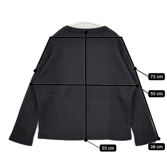 R&D.M.Co- ドロップショルダー 裏起毛 コットン スウェット ブラック