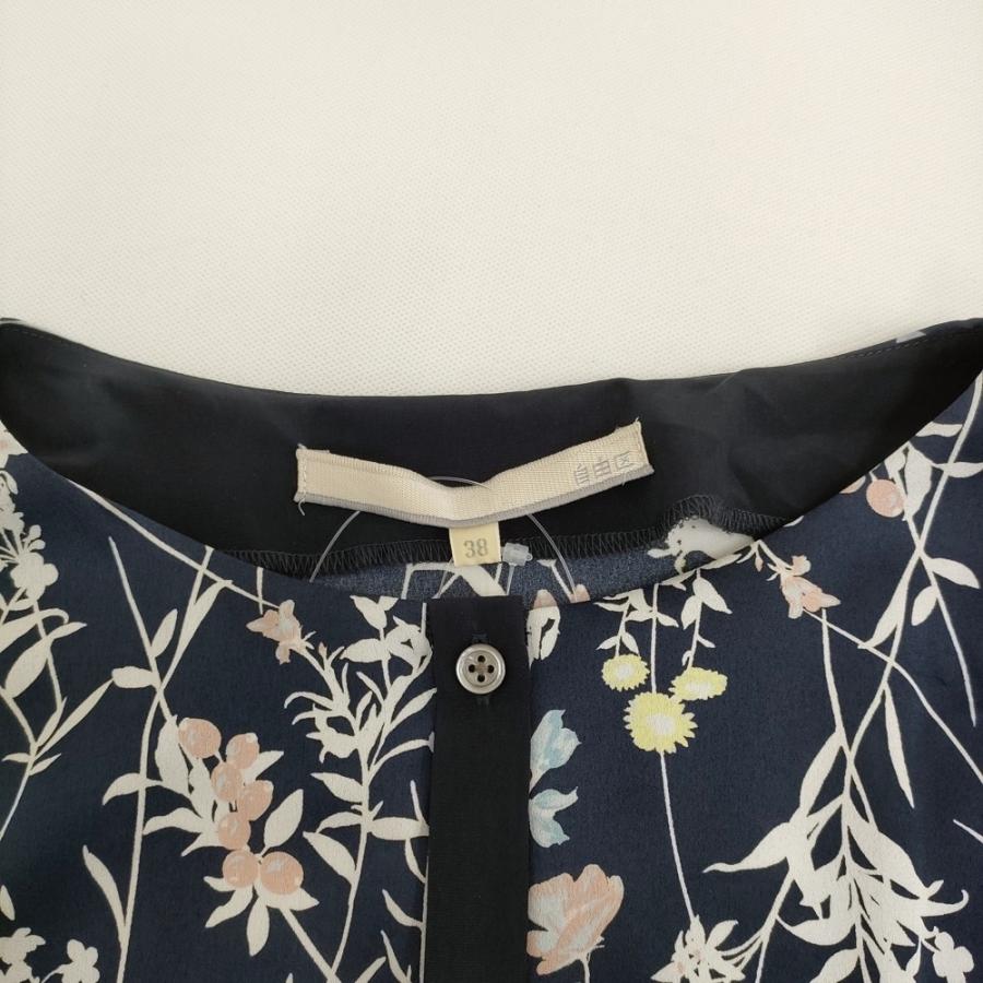 自由区 ハーバルフロープリントワンピース 洗える サイズ38 OPWMSM1415