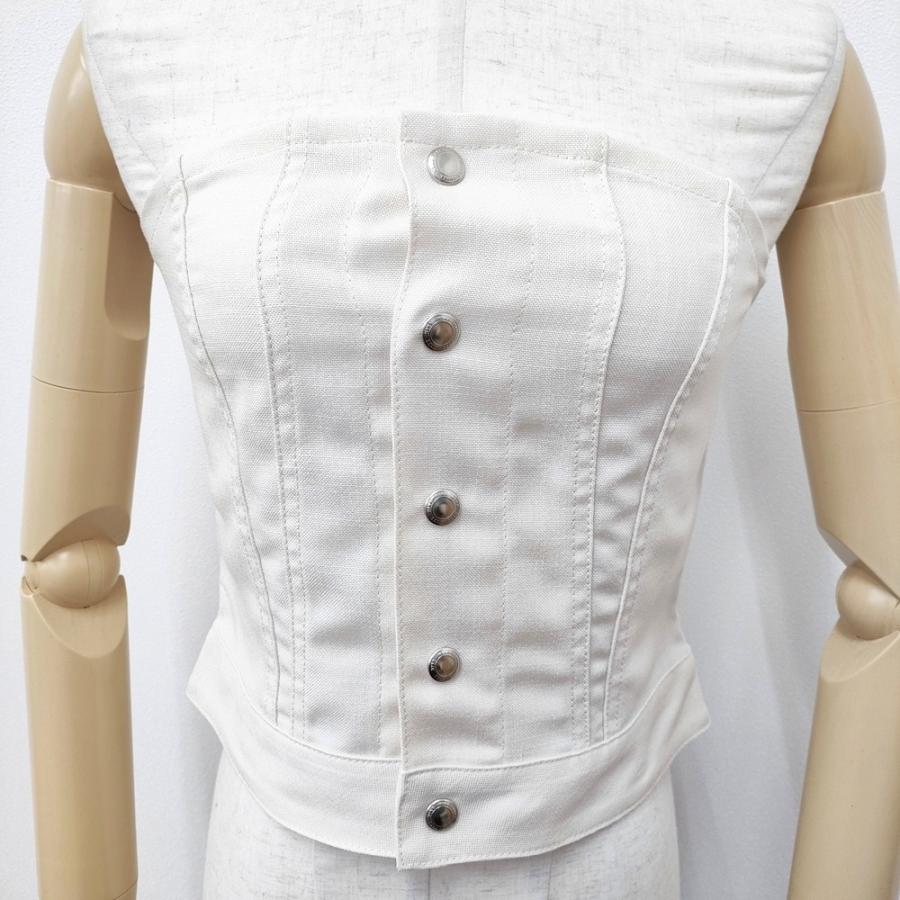 HYKE 新品 OXFORD STRAPLESS TOP 定価22000円 ビスチェ その他トップス アイボリー ハイク 5-1222G 271568_2