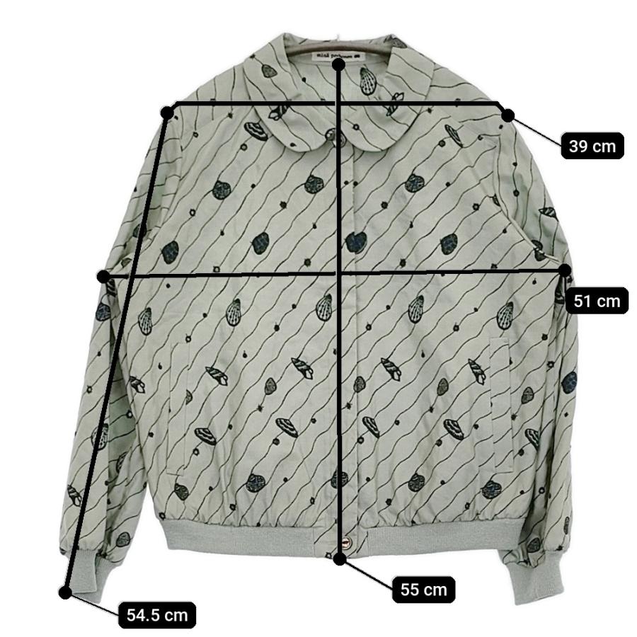 mina perhonen 新品 sea jewel ジャケット サイズ36 定価104500円 刺繍 ブルゾン 25SS ライトグリーン ミナペルホネン 5-1001M 271809の画像