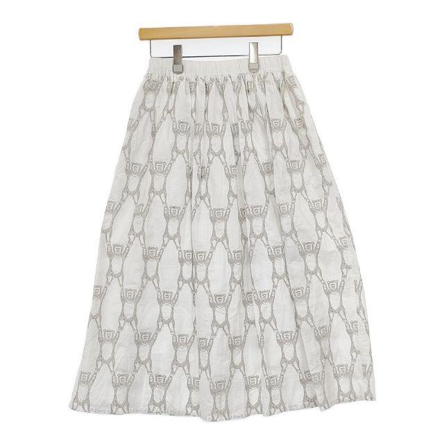 marble sud 未使用 ヤッホーベア 刺繍 コットンリネン ロングスカート  